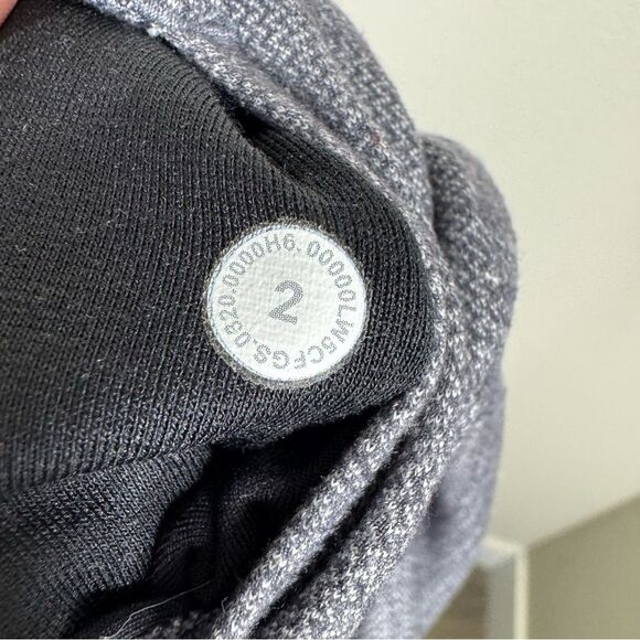 Lululemon Align Pant II Mini Herringbone Heathered Gray White Leggings 2 - Picture 5 of 5